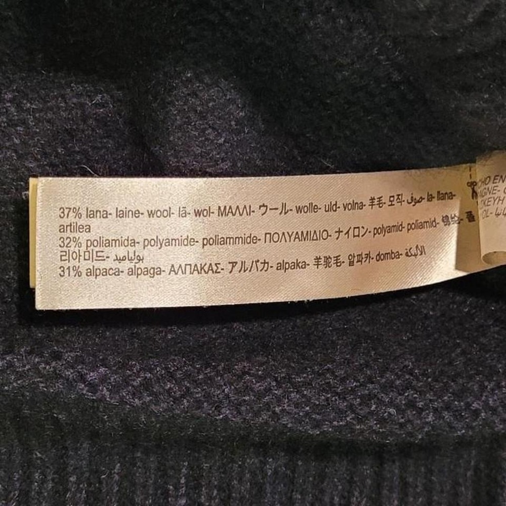 Massimo Dutti Wool And Alpaca Blend Turtleneck Sweater, Women's Size M, Black - Picture 4 of 5